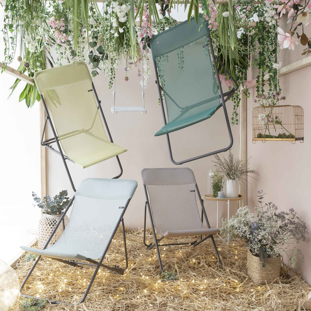 SET OF 2 DECKCHAIRS